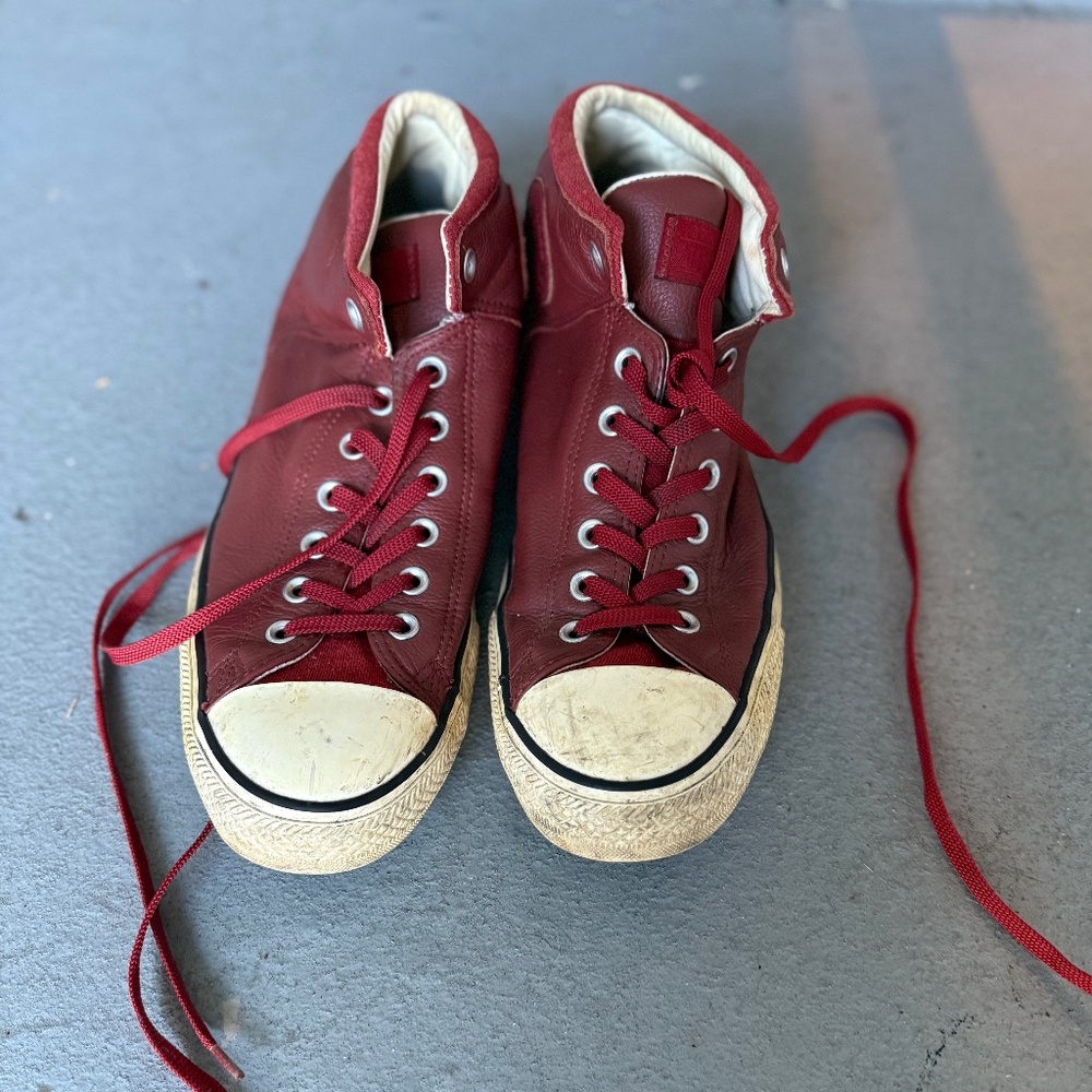 Men’s Red Converse High Tops Size 12